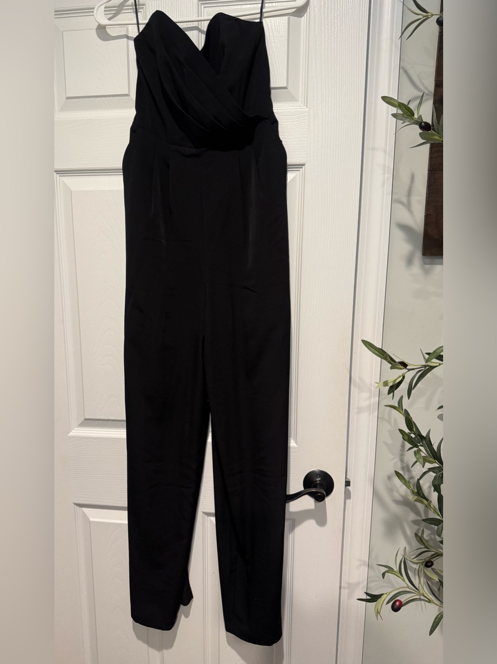 Express Women's Black Strapless Jumpsuit - Sleek Tailored Fit